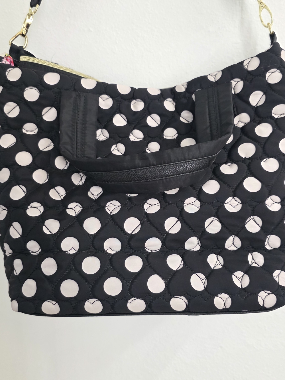 Betsey Johnson Quilted Stripe Satchel | Boutique Statement Bag - Picture 5 of 10